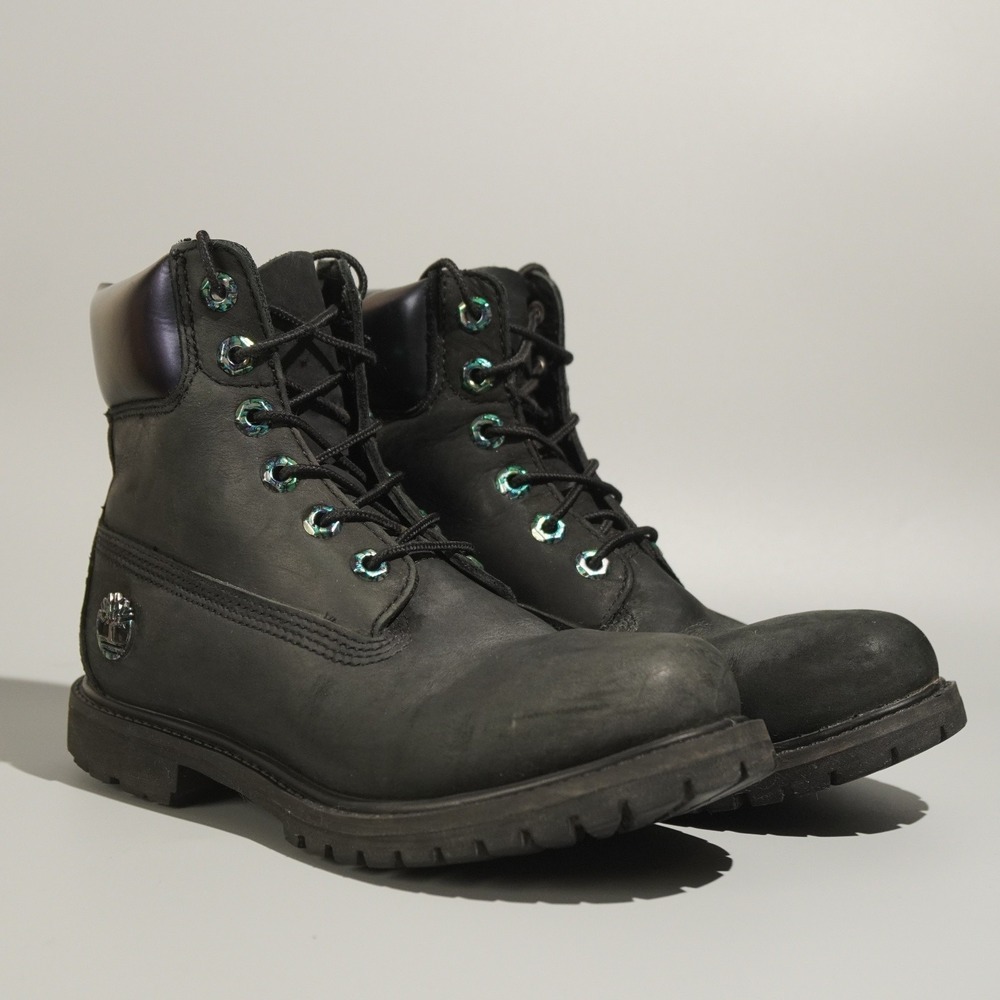 Timberland‎ Women's Black Leather Ankle Boots US 7 / EU 38 A3898 A21Y1